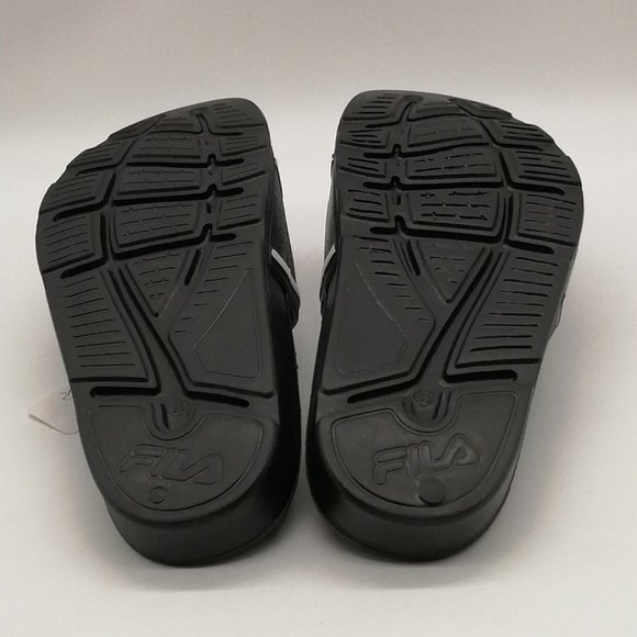 Fila Womens Slide Sandal Black Molded Footbed Flat Heel Waterproof 10 NEW - Picture 4 of 9